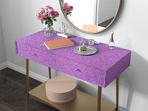 Kitico Glitter Purple Peel and Stick Wallpaper - Self Adhesive Decorative DIY Decoration 17.7"x118.1" - Image 2