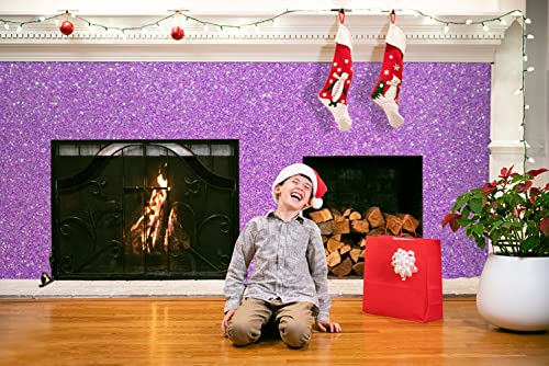 Kitico Glitter Purple Peel and Stick Wallpaper - Self Adhesive Decorative DIY Decoration 17.7"x118.1" - Image 5