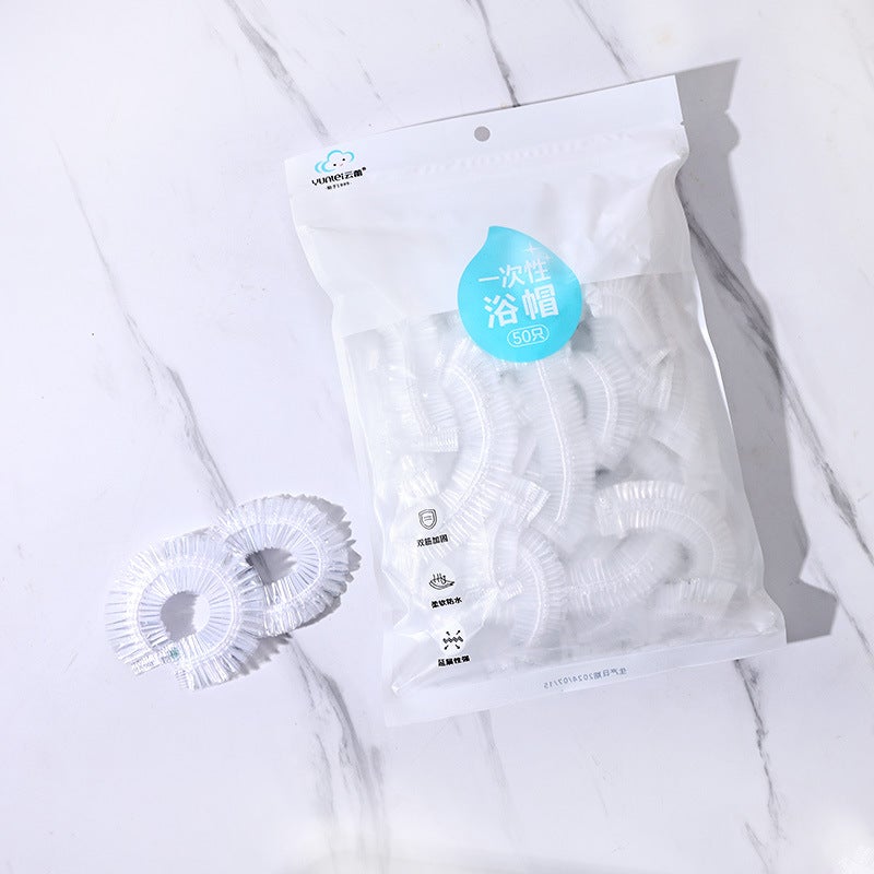 Yunlei Household Women'S Waterproof Shower Bath Hair Cap Hair Dyeing Cap Disposable Shower Cap Thickeneded Beauty Salon Special - Image 4