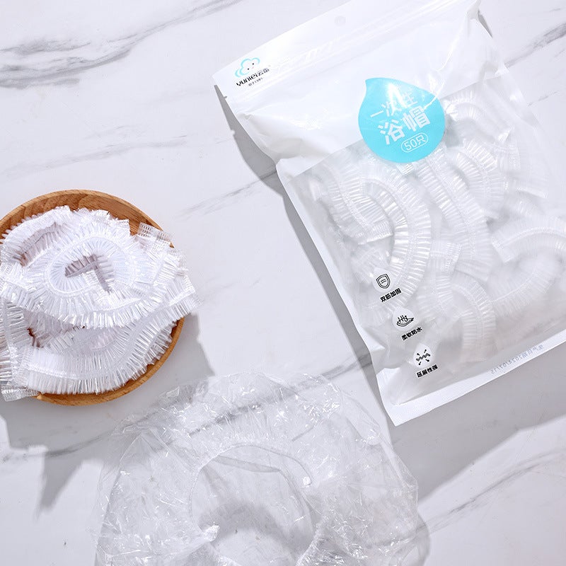 Yunlei Household Women'S Waterproof Shower Bath Hair Cap Hair Dyeing Cap Disposable Shower Cap Thickeneded Beauty Salon Special - Image 3