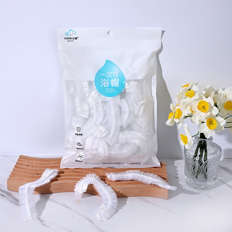 Yunlei Household Women'S Waterproof Shower Bath Hair Cap Hair Dyeing Cap Disposable Shower Cap Thickeneded Beauty Salon Special - Image 5