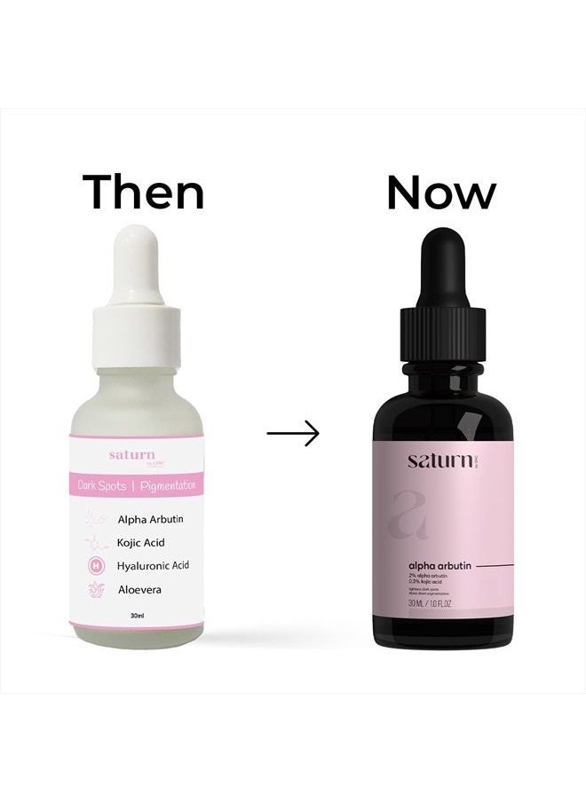 Saturn by GHC - Face Serum For Pigmentation & Dark Spots Removal, Alpha Arbutin, Dark Spots & Tan Remover, Powered With Kojic Acid, Hyaluronic Acid & Aloe Vera | Chemical Free 30 Ml (Pack Of 1) White - Image 1