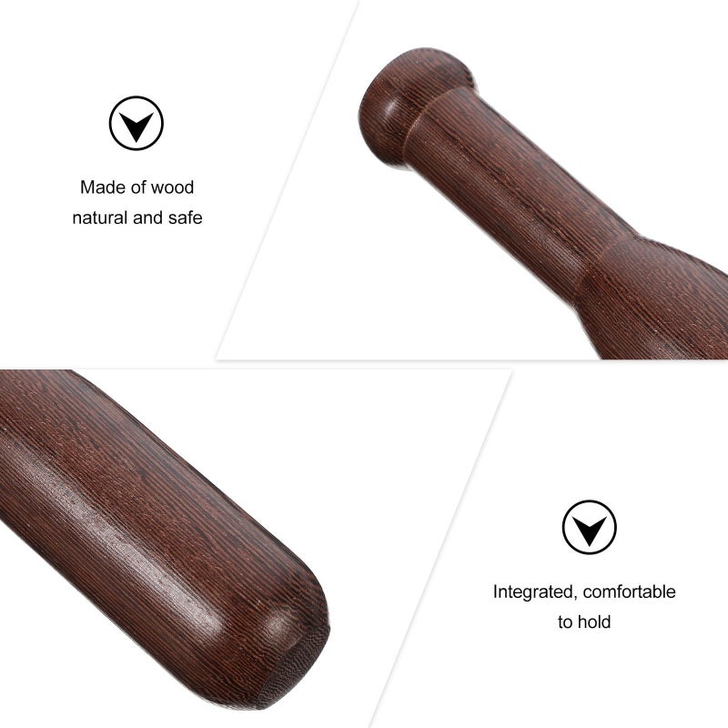 VANZACK Hardwood Garlic Grinding Rod 19.5cm Pestle Spice Masher Crushing Tool - Image 4