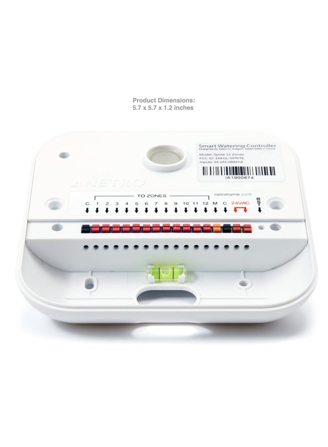 Netro Smart Sprinkler Controller Pearl White Sprite12 WiFi 12 Zone WaterSense Certified Compatible with Alexa - Image 2