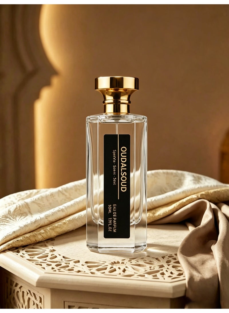 OUDALSOUD Khalam Amber Oud EDP 50ml/25% Fragrance Concentration/Woody Aromatic Fragrance for Men and Women/Perfect Ramadan Gift & Valentine's Day Gift - Image 2