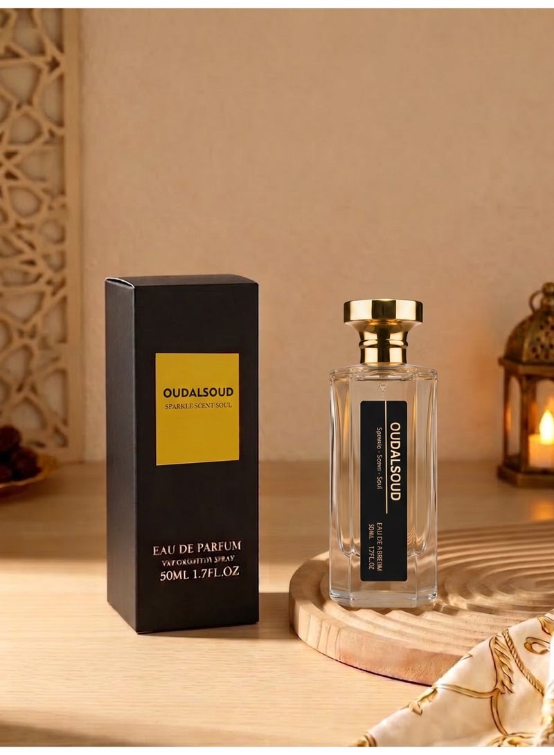 OUDALSOUD Khalam Amber Oud EDP 50ml/25% Fragrance Concentration/Woody Aromatic Fragrance for Men and Women/Perfect Ramadan Gift & Valentine's Day Gift - Image 3