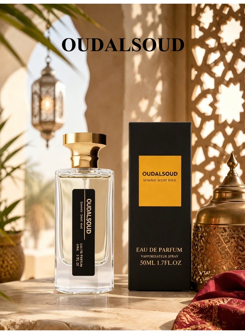 OUDALSOUD Khalam Amber Oud EDP 50ml/25% Fragrance Concentration/Woody Aromatic Fragrance for Men and Women/Perfect Ramadan Gift & Valentine's Day Gift - Image 1