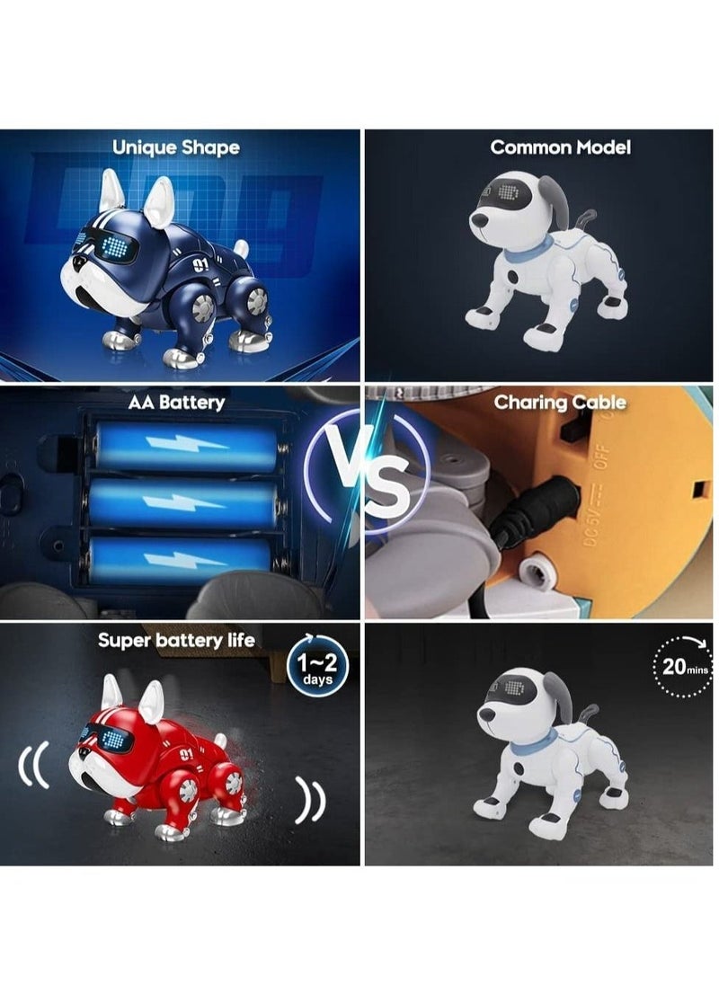 Tummy Time Baby Musical Toys Walking Infant Robot Dog Toys | Pug Early Educational Crawling Music Toys  Toddler Toys for 6 12 18 Months 2 3 Year Old Boys Girls - Image 3