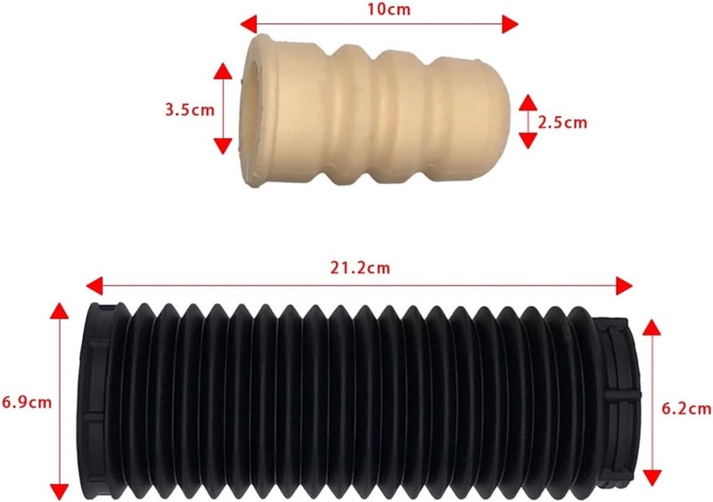 DEMULAX Car Front Shock Absorber Buffer Rubber Boot Set - Image 2