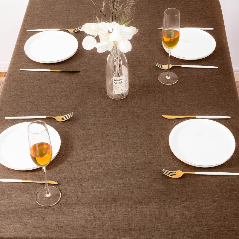 AUSSPVOCT Textured Tablecloth Rectangle 52x70 Water Resistant Spill-Proof Wipeable Fall Table Cloth Wrinkle Free Fabric Dining Table Cover for Kitchen Thanksgiving Party Farmhouse Decor - Image 4