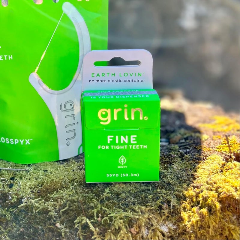 Grin Fine Dental Floss Box - Minty Flavor, 55 Yards (50.3m), Eco-Friendly Packaging - Image 5