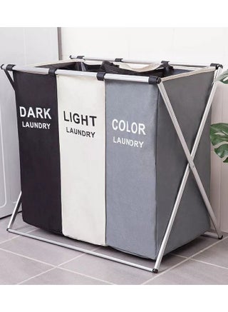 Nordic Fabric Folding Large Laundry Basket 3-Bag Multicolour - pzsku/Z38CAC10D3EF05F506482Z/45/_/1730192983/e073547c-1a64-457a-bc05-35a7bc44fc14