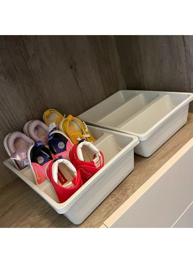 Baby Shoe Rack Storage Box Entrance Door Children's Shoes Home Small Space Saver Convenient Kid's Shoe Cabinet-Color:light Gray-New✔Can Put 3 Pairs  - Image 3