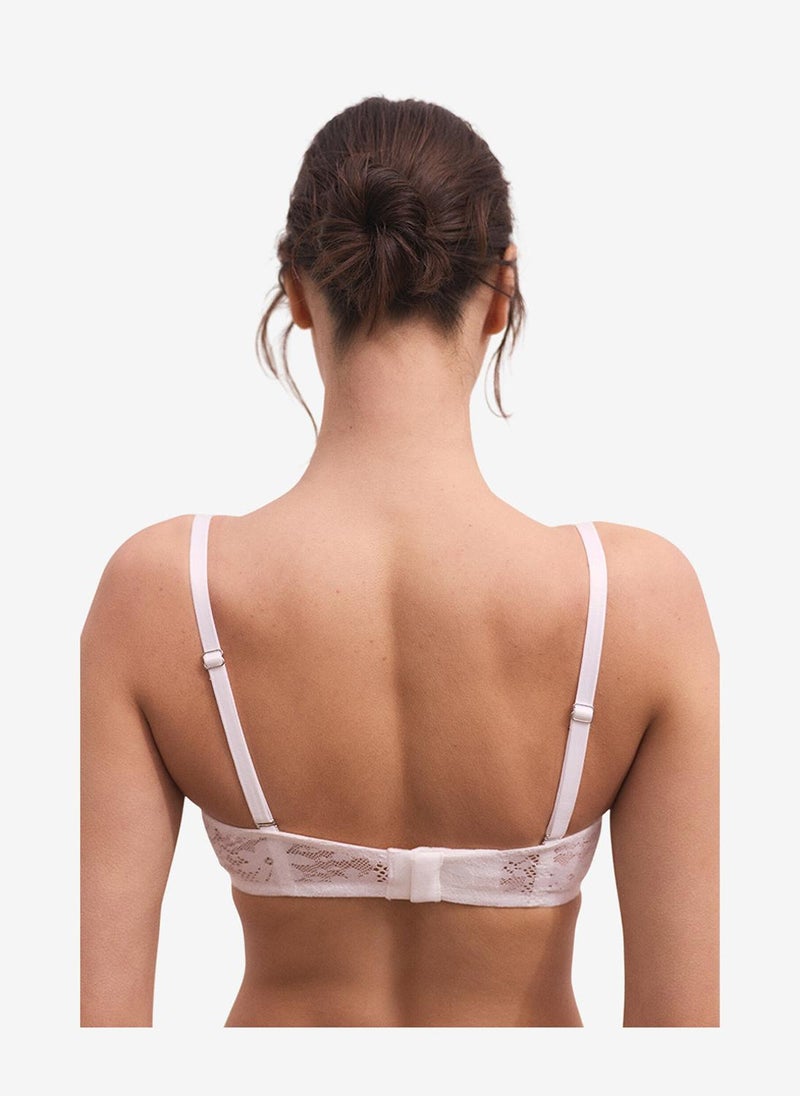 Penti Women Lotus Lace White Strapless Wired Bra - Image 4