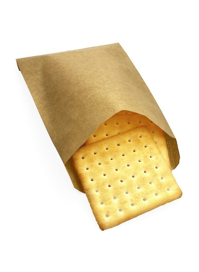 LazyMe Wax Paper Bags Glassine Bags 5X7 Inches Brown Paper Treat Cookie Bags Paper Cookie Sleeves Snack Bags (100 Pcs) - Image 1