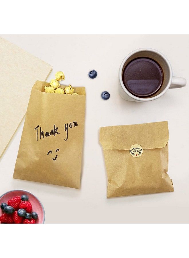 LazyMe Wax Paper Bags Glassine Bags 5X7 Inches Brown Paper Treat Cookie Bags Paper Cookie Sleeves Snack Bags (100 Pcs) - Image 5