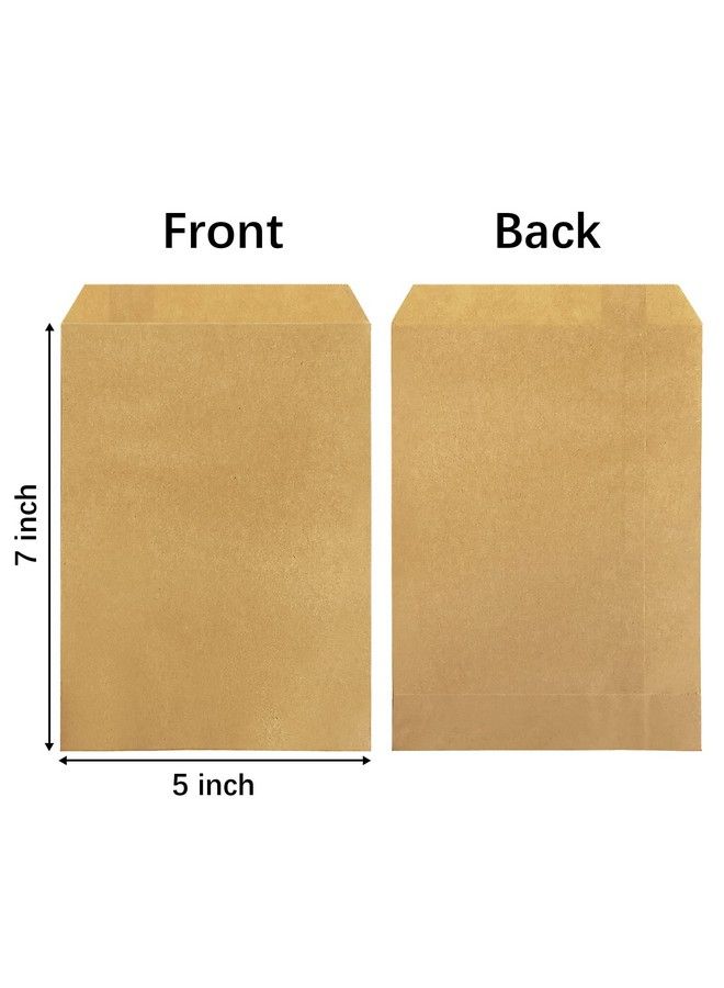 LazyMe Wax Paper Bags Glassine Bags 5X7 Inches Brown Paper Treat Cookie Bags Paper Cookie Sleeves Snack Bags (100 Pcs) - Image 3
