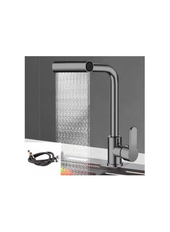 Kitchen Faucet With Two Hose 4 Function Waterfall Sink Faucet Single Handle For Kitchen Sink Modern Design Hot And Cold Tap  - Image 1