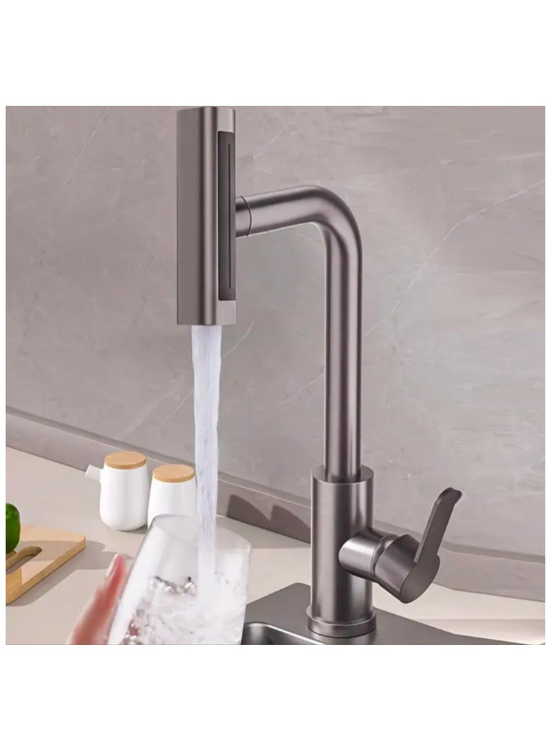 Kitchen Faucet With Two Hose 4 Function Waterfall Sink Faucet Single Handle For Kitchen Sink Modern Design Hot And Cold Tap  - Image 2