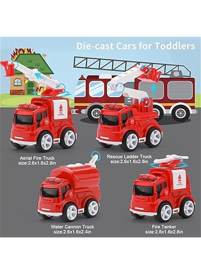 HOOKOR Toddler Fire Truck Toys for 3 4 5 6 Years Old Boys Girls,11 in 1 Friction Power Toys Fire Toy Trucks Push and Go Vehicles  Birthday Gifts - Image 4