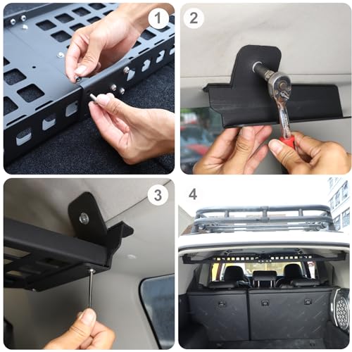 HAPPYHORSE For Toyota FJ Cruiser 2007-2021 trunk, sundries organizer storage compartment storage box (Tailbox roof platform) - Image 3