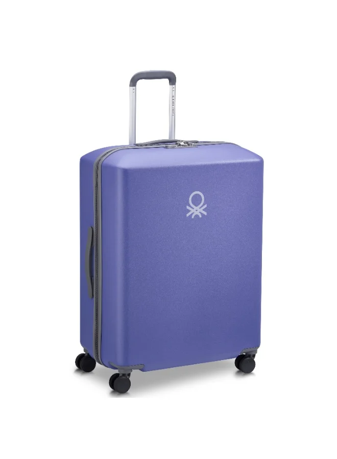 Delsey United Colors of Benetton By Delsey Hardside   4 Double Wheel  Trolley   82cm Violet