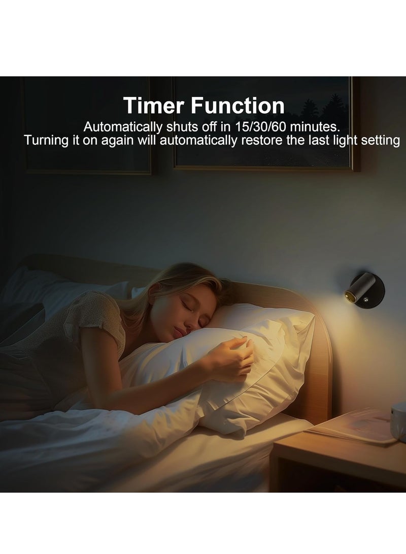 Led Spotlight, Wireless Indoor Spotlight With Timer And Adjustable Brightness, Rechargeable Spotlight, 3cct Battery Powered Indoor Tree Light, Suitable For Plants And Artworks, 2 Pieces - Black - Image 4