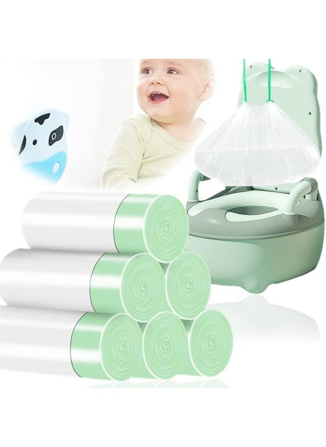 Panxxsen Panxxsen 100 Pack Potty Chair Liners with Drawstring, Training Toilet Seat Potty Bags, Disposable Cleaning Bag for Kids Toddler Adults Pet Outdoors  - Image 2