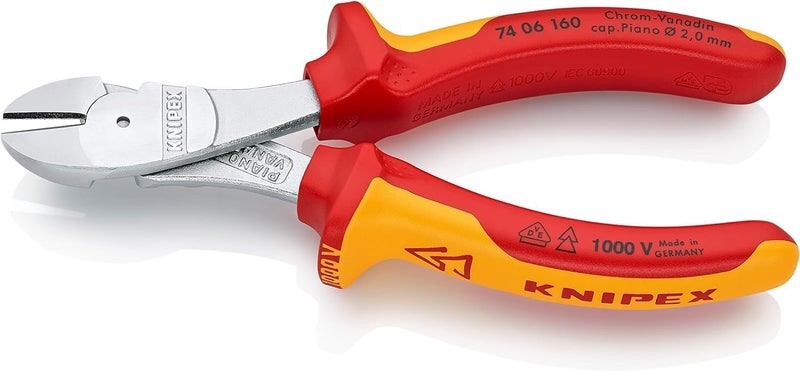 Knipex VDE High-Leverage Diagonal Cutter 74 06 160 - 160mm - Image 2
