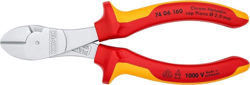 Knipex VDE High-Leverage Diagonal Cutter 74 06 160 - 160mm - Image 3