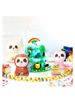 KASTWAVE Mini Sloth Stuffed Animal, 6 Pcs 4 Inch Sloth Stuffed Animal Plush Toys for Jungle Safari Zoo Themed Birthday Party Supplies Kindergarten Teacher Student Achievement Award, Baby Shower Gifts  - Image 3