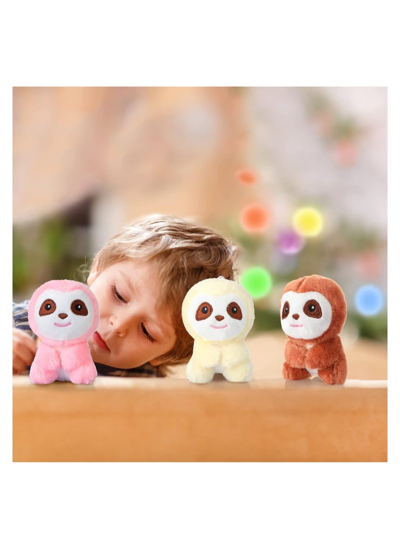 KASTWAVE Mini Sloth Stuffed Animal, 6 Pcs 4 Inch Sloth Stuffed Animal Plush Toys for Jungle Safari Zoo Themed Birthday Party Supplies Kindergarten Teacher Student Achievement Award, Baby Shower Gifts  - Image 5