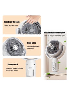 DIGI CORE Silent Tower Fan With Remote Control Powerful Fan 360 Circulation Quiet And Powerful Floor Fan Smart Oscillating Fan Portable 5 Wind Speeds 8 Speed Intelligent Timing Adjustable Height Standing Fan  - Image 4