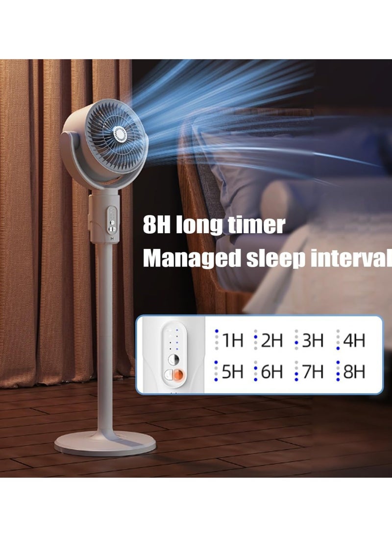 DIGI CORE - Silent Tower Fan With Remote Control Powerful Fan 360 Circulation Quiet And Powerful Floor Fan Smart Oscillating Fan Portable 5 Wind Speeds 8 Speed Intelligent Timing Adjustable Height Standing Fan - Image 1