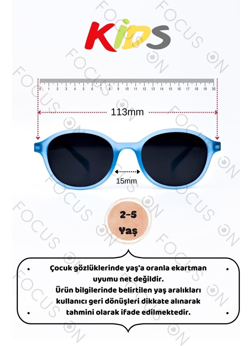 Focus On 2-5 Years Old Blue Polarized Children's Sunglasses  - Image 3
