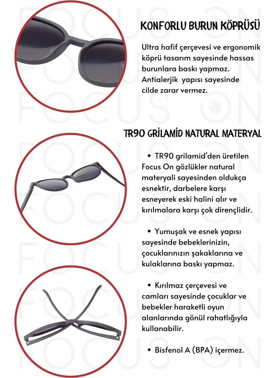 Focus On 2-5 Years Old Blue Polarized Children's Sunglasses  - Image 5