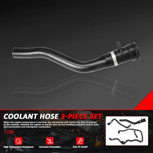 Bomunik Cooling system coolant hose 3piece set 20112023 suitable for BMW 1 Series F20 116i 118i 120i Replacement 17127596832 17127596831 17127596834 - Image 3
