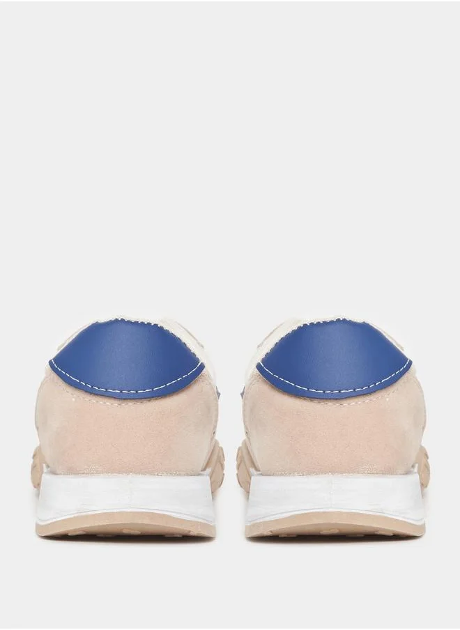 Styli Contrast Panelled Lace Up Sneakers