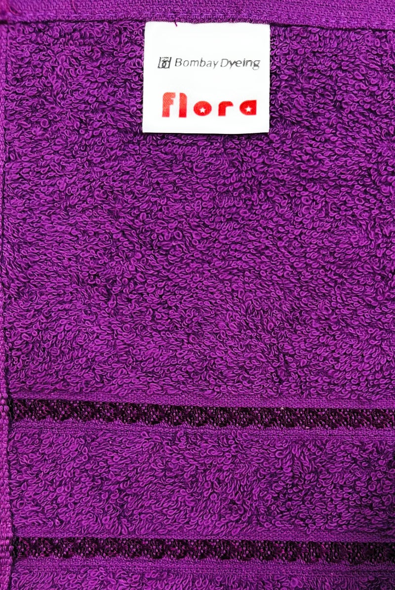 Bombay Dyeing Flora Large Size Bath Towel (Purple) - Image 4