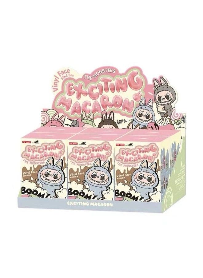 THE MONSTERS Heart Macaroon Vinyl Face Series Blind Box Trendy Play Hand-held-Color:Motherland Version Boxed [after-sales Service With Unboxing Video]-Specifications:Confirmed Model (qingti Guoguo) One