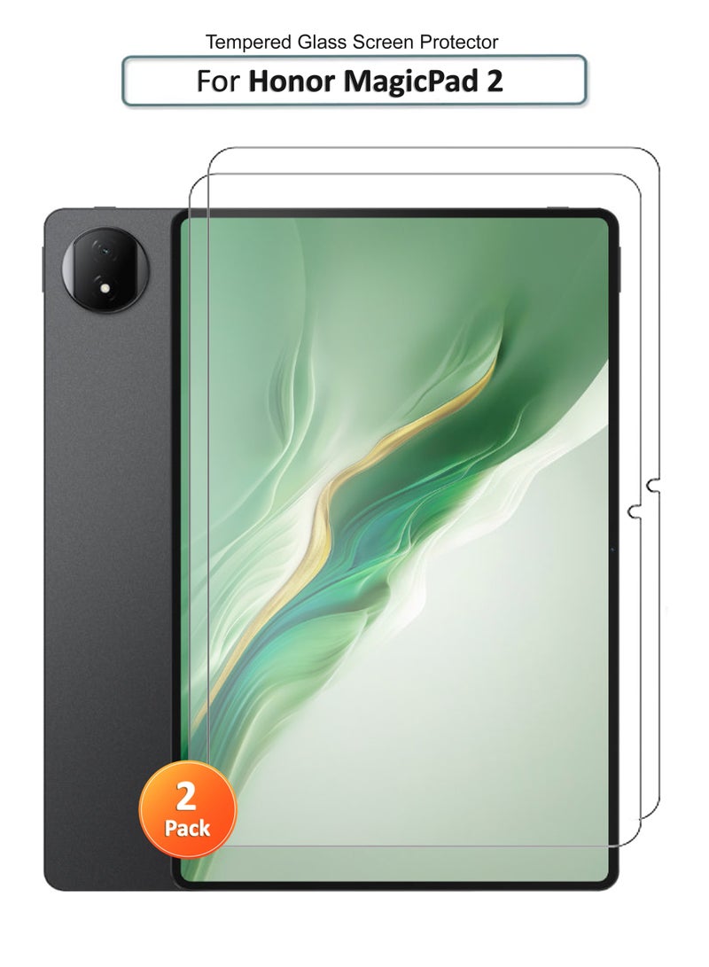 Honor MagicPad 2 - [2 Pack] Tempered Glass Screen Protector - Premium HD Delicate Touch , Higher Transparency , Easy to Install ,Anti-scratch and Bubble-free Screen Protector - Clear - Image 1