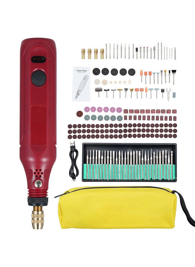 Mini Rotary Tool Kit 3.7V Mini Grinder with 3 Variable Speed 197Pcs Accessories Electric Grinder Pen Rotary Tool Kit for Polishing Cleaning Engraving Grinding and DIY Crafts  - Image 1