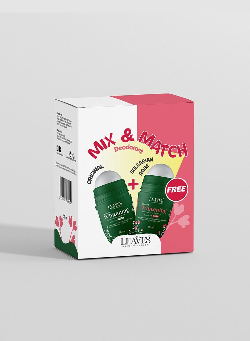 لييفز رول اون ديودرنت بوكس للتفتيح  أوريجينال & بولجارين روز 50*2 مل - Image 1