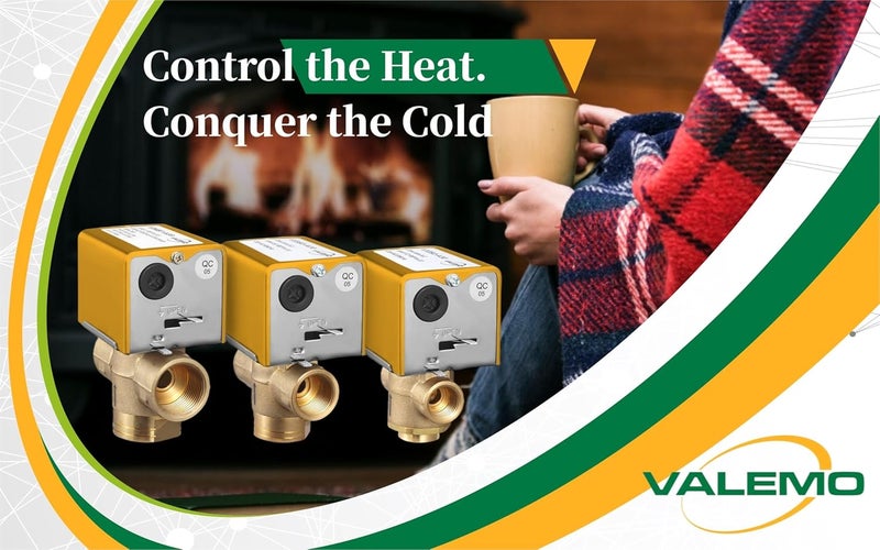 Valemo V3313-A1S Motorized Zone Valve, 3-Way, 3/4" Sweat, Normally Closed, 24 VAC with End Switch - Image 4