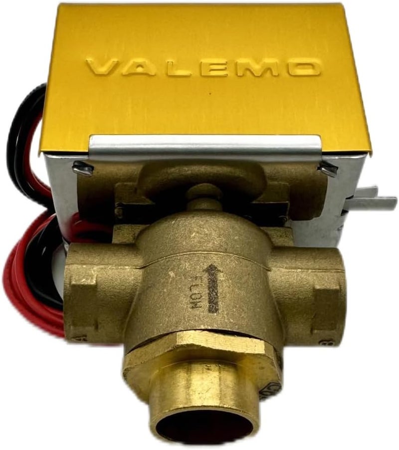 Valemo V3313-A1S Motorized Zone Valve, 3-Way, 3/4" Sweat, Normally Closed, 24 VAC with End Switch - Image 3