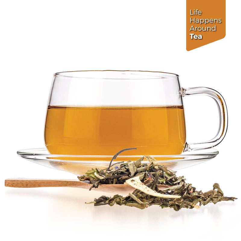 Tealyra - White Coconut Cream - Premium White Tea with Coconut Chips Blend - Loose Leaf Tea - High in Antioxidants - Caffeine Level Low - All Natural Ingredients - 200g (7-ounce) - Image 3