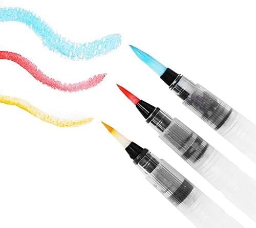 deziine ?30Pcs Water Coloring Brush Pens Portable Brush Pencil Soft Watercolor Brush Pen For Beginner Painting Drawing Art Supplies Pointed Head, Ink black - Image 2