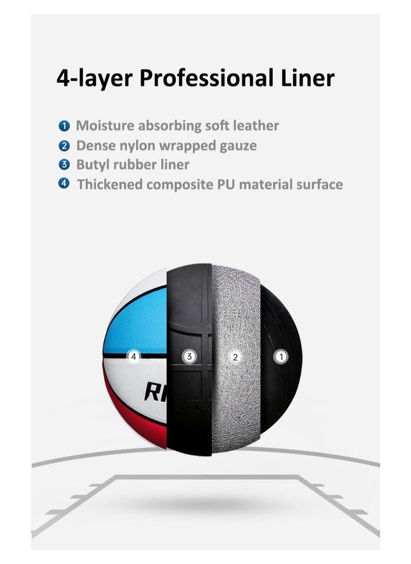 RIGORER  Anti-Slip And Wear Resistant PU For Indoor Outdoor Competition Training Baskball Ball Size 7  - Image 5