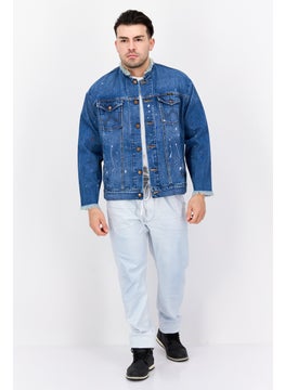 Wrangler Men Mock Neck Solid Long Sleeves Jacket Shirt, Blue  - Image 4