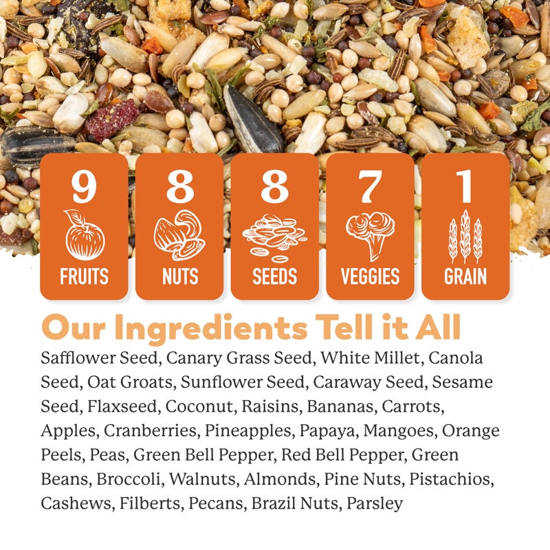 Dr. Harvey's Colossal Cockatiel Blend, All Natural Daily Food for Cockatiels (4 pounds) - Image 3